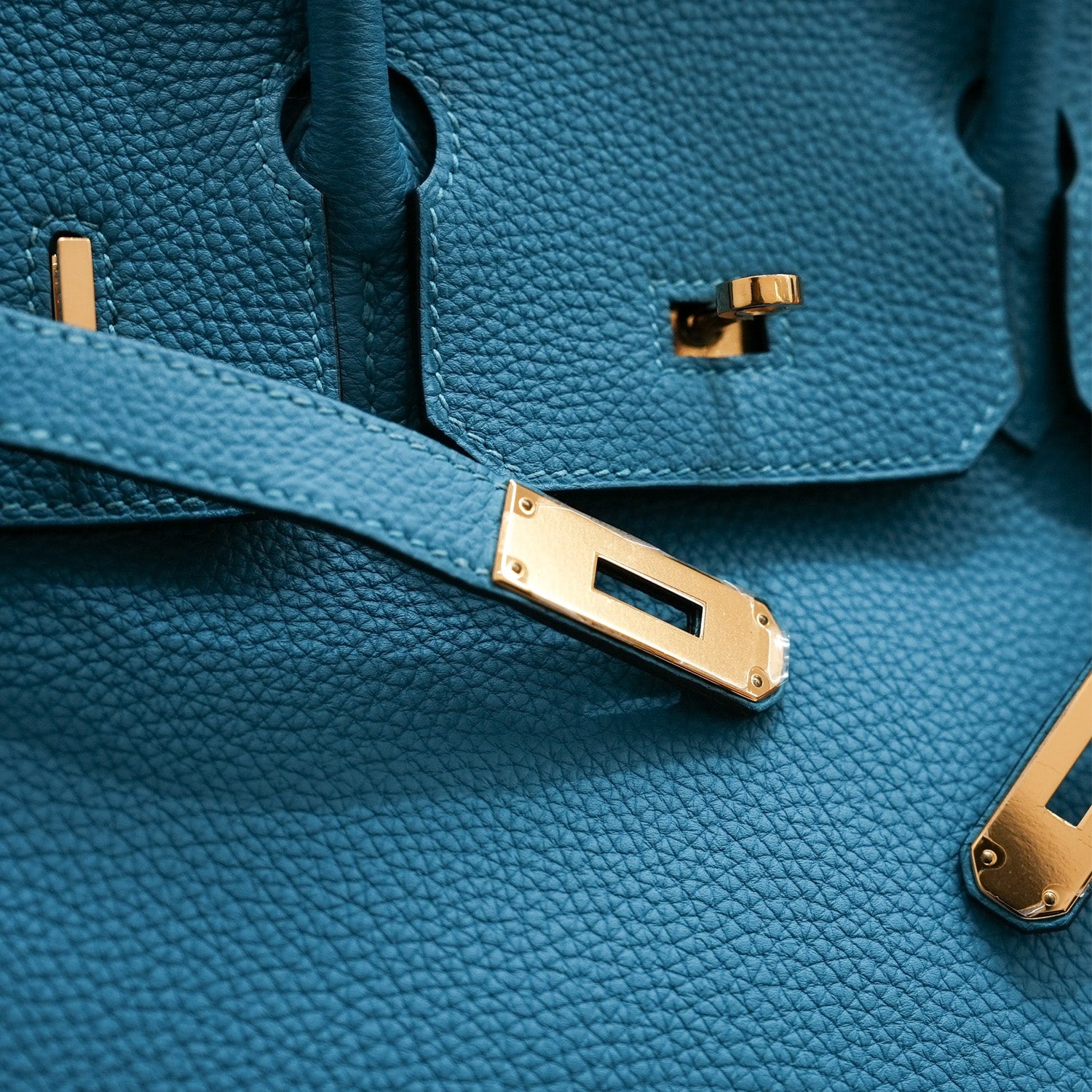 Birkin30 togo blue jean bag details