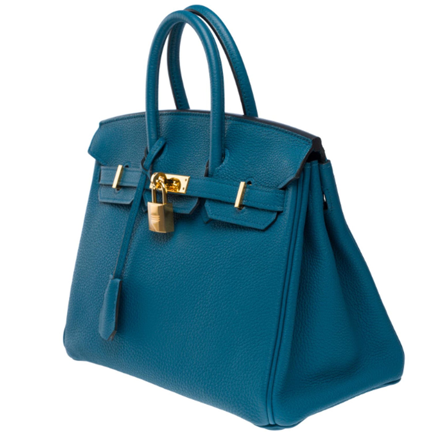 Birkin30 togo blue jean bag side