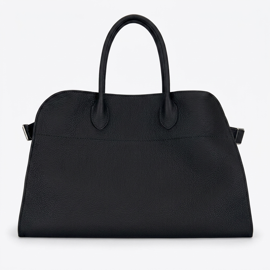 Modern Structured Grained Leather Tote Bag – Large, Mocha, Taupe or Black