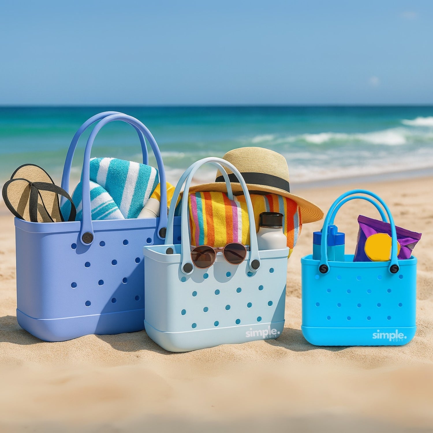 Functional & Stylish Blue EVA Bags for Travel, Gym & Beach