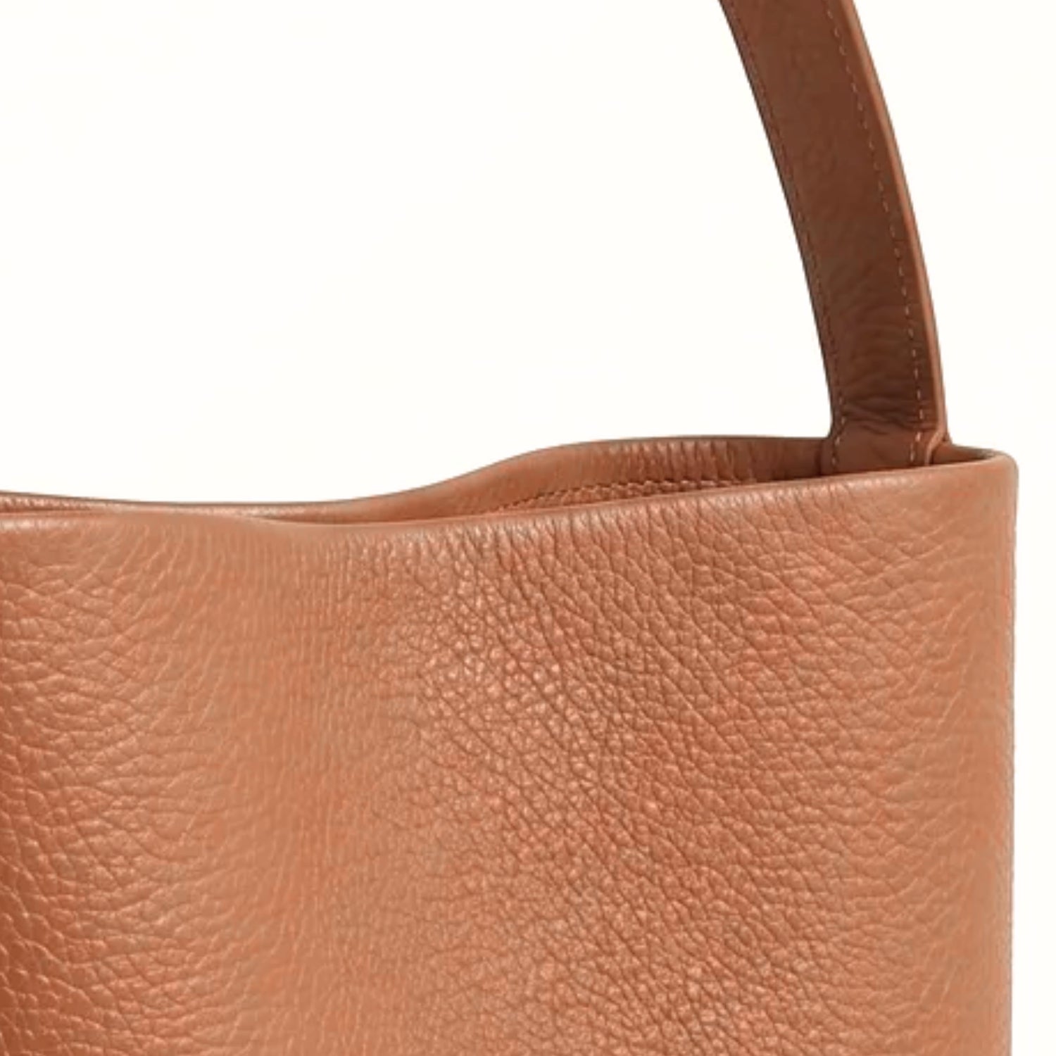 brown the N/S Park style medium vertical tote in genuine leather, minimalistic style, premium quality details.