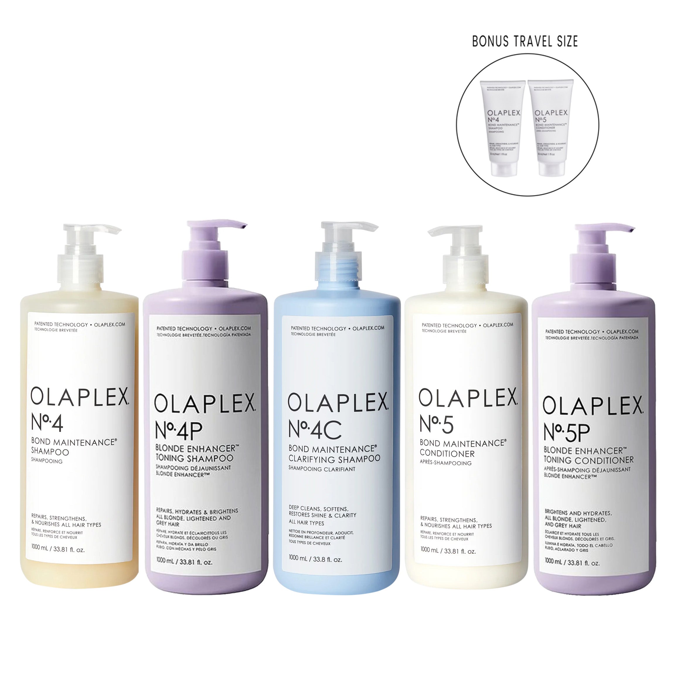 Olaplex Complete Liter Care Set No.4, No.4P, No.4C, No.5, No.5p 33.8oz / 1000ML