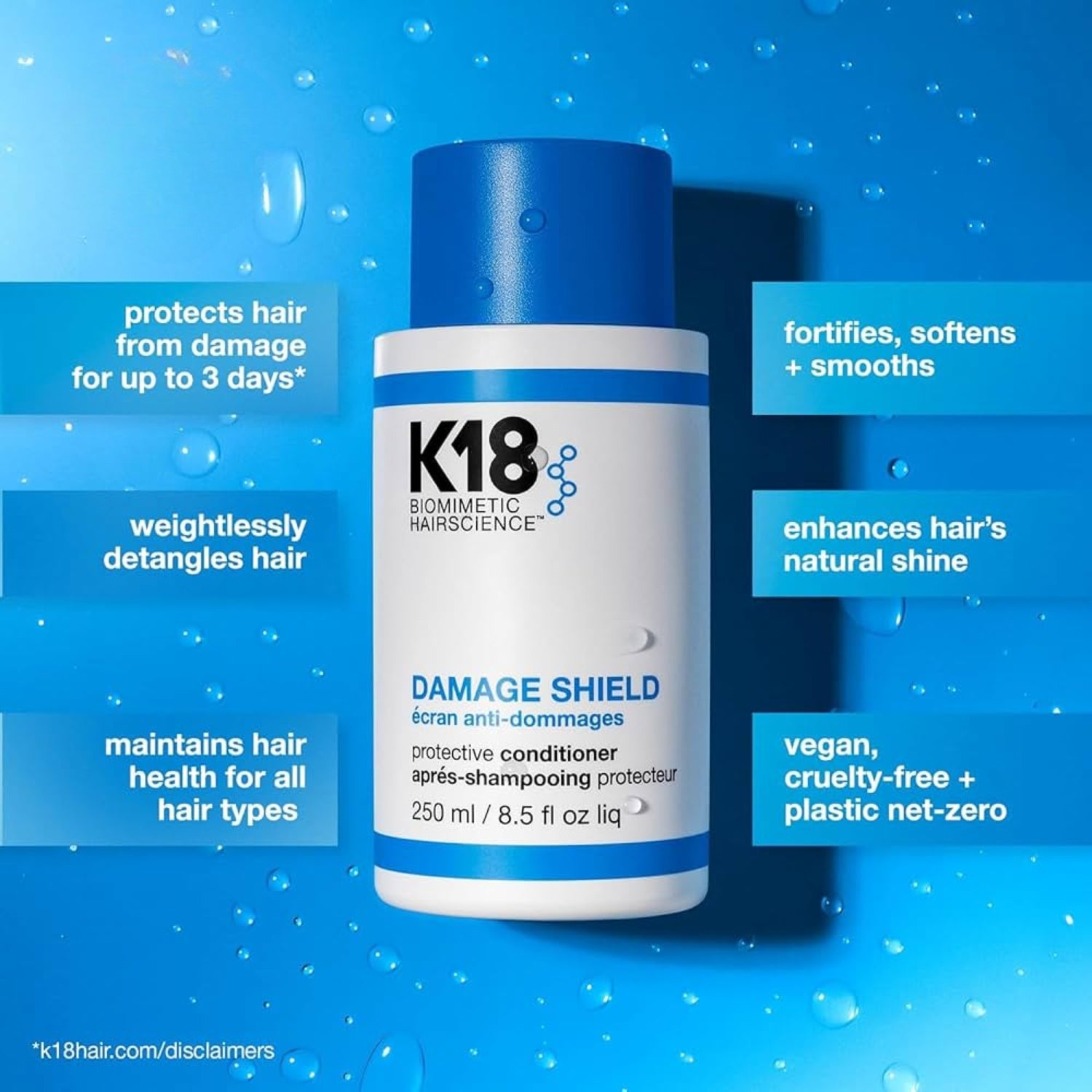 K18 DAMAGE SHIELD Protective Conditioner benefits