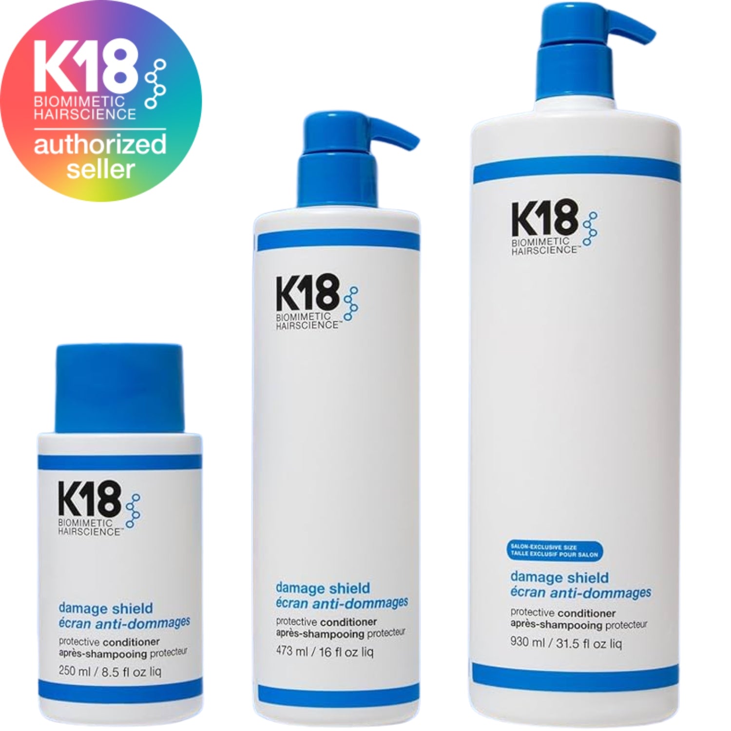 K18 DAMAGE SHIELD Protective Conditioner IN 3 sizes