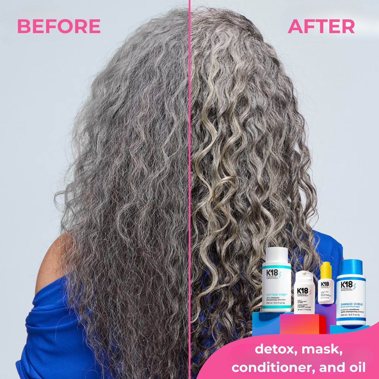 K18 DAMAGE SHIELD Protective Conditioner results
