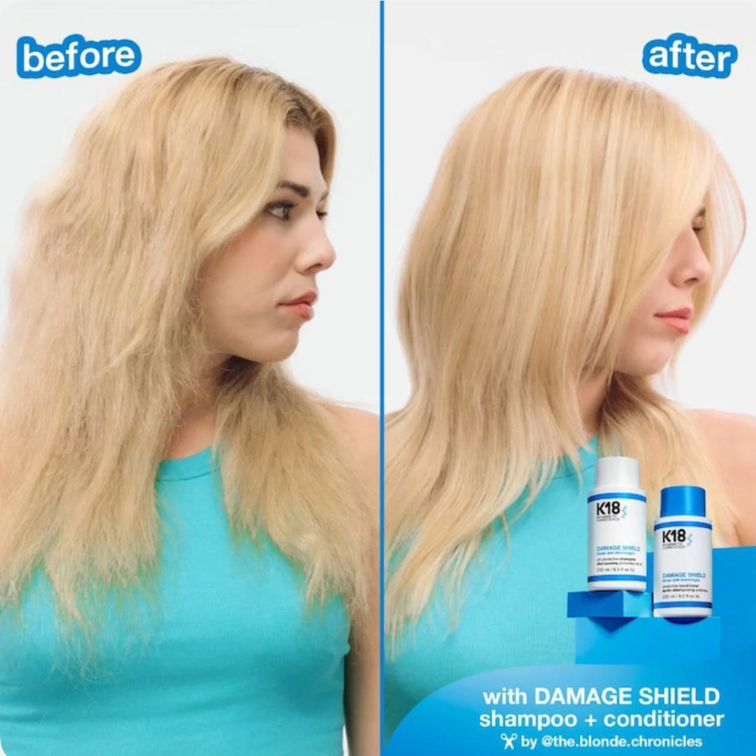 K18 DAMAGE SHIELD Protective Conditioner result