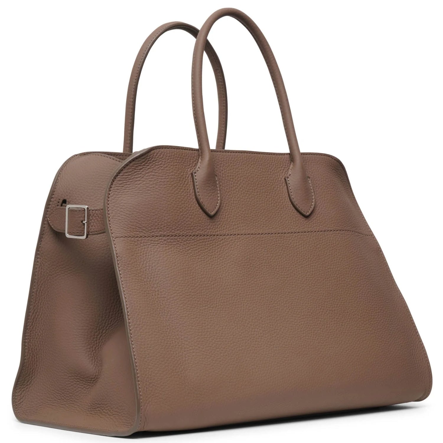Modern Structured Grained Leather Tote Bag – Large, Mocha, Taupe or Black
