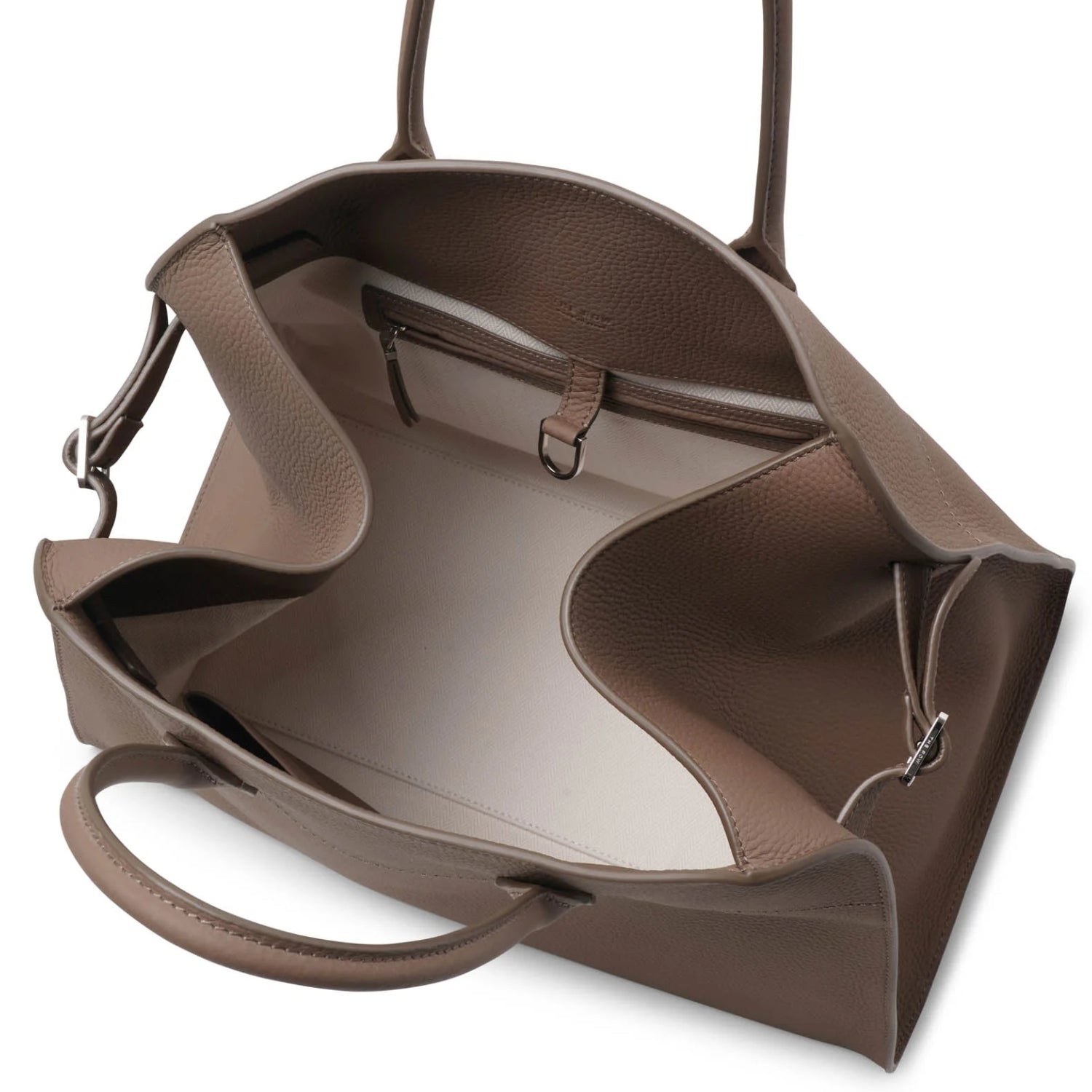 Modern Structured Grained Leather Tote Bag – Large, Mocha, Taupe or Black