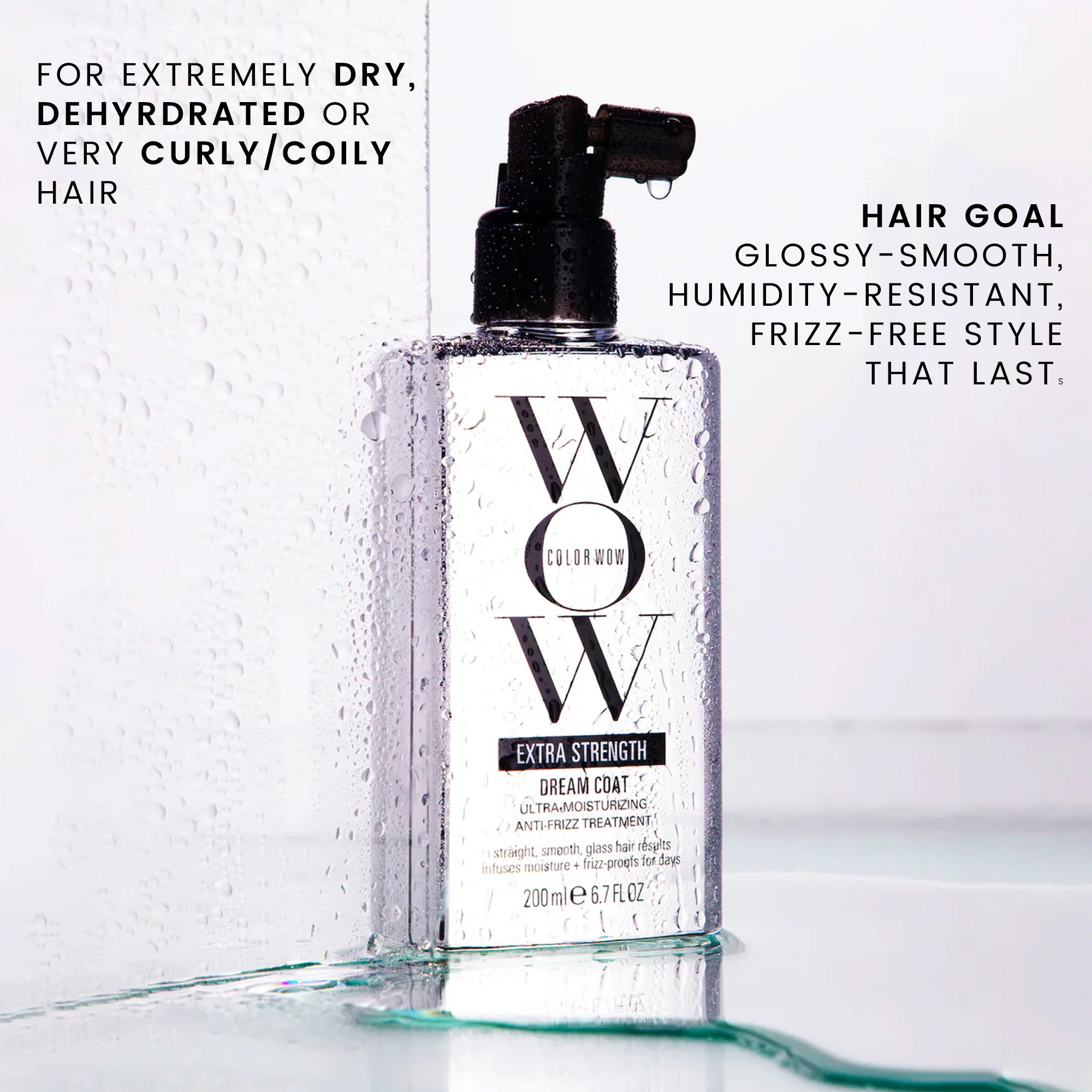 Color Wow Extra Strength Dream Coat 200ml for dry dehydrated curly coily hair