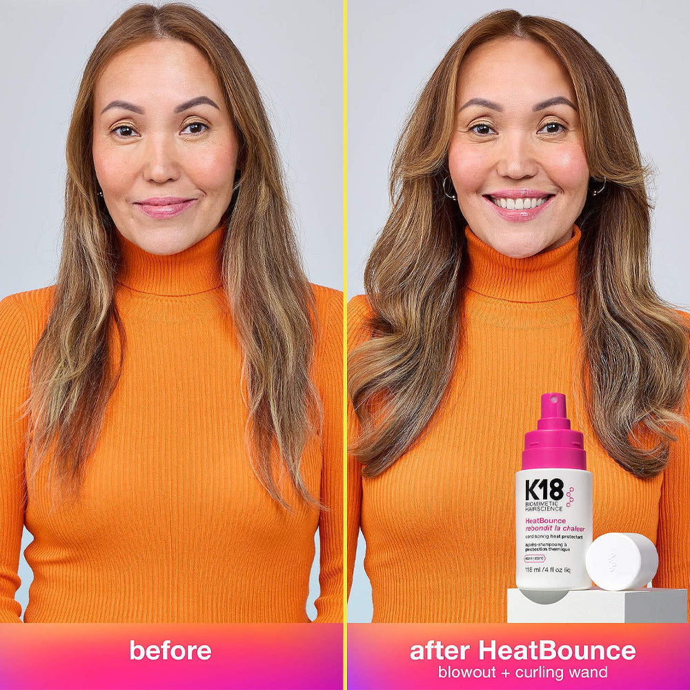 K18 HeatBounce Conditioning Heat Protectant Leave In result