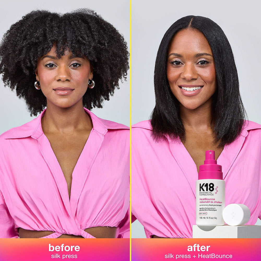 K18 HeatBounce Conditioning Heat Protectant Leave In result