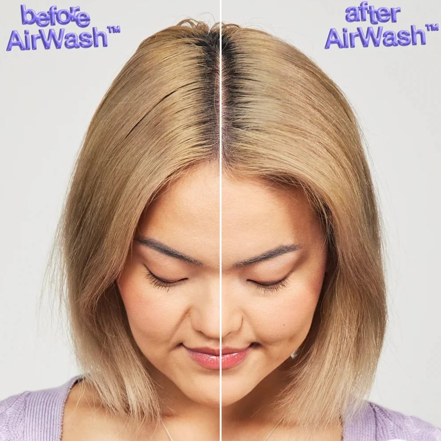 K18 Airwash Dry shampoo result
