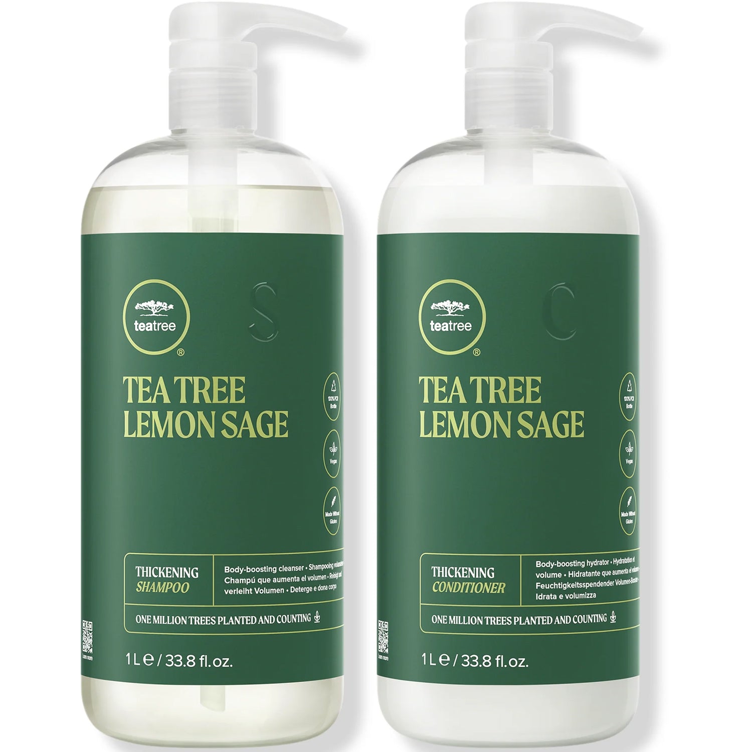 Paul Mitchell Tea Tree Lemon Sage Thickening Duo Set 33.8oz / 1L