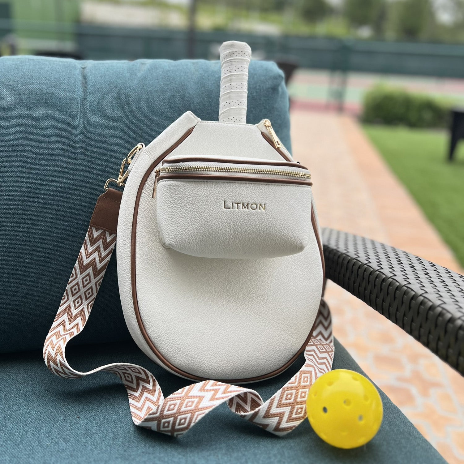 Leather Stylish Pickleball Bag on sale high quality practical design sturdy details 