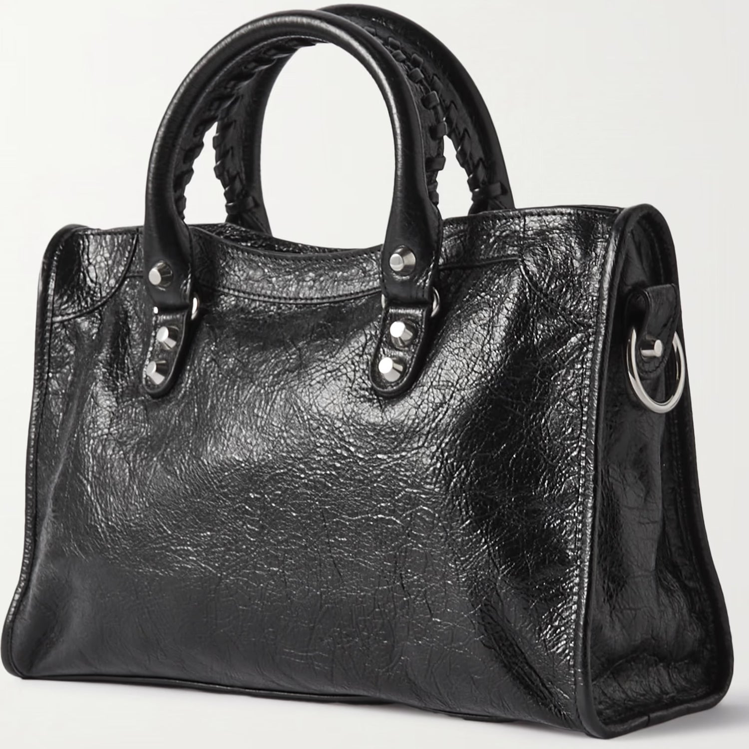 Crossbody Strap and Top Handle on Classic City-Inspired Leather Bag