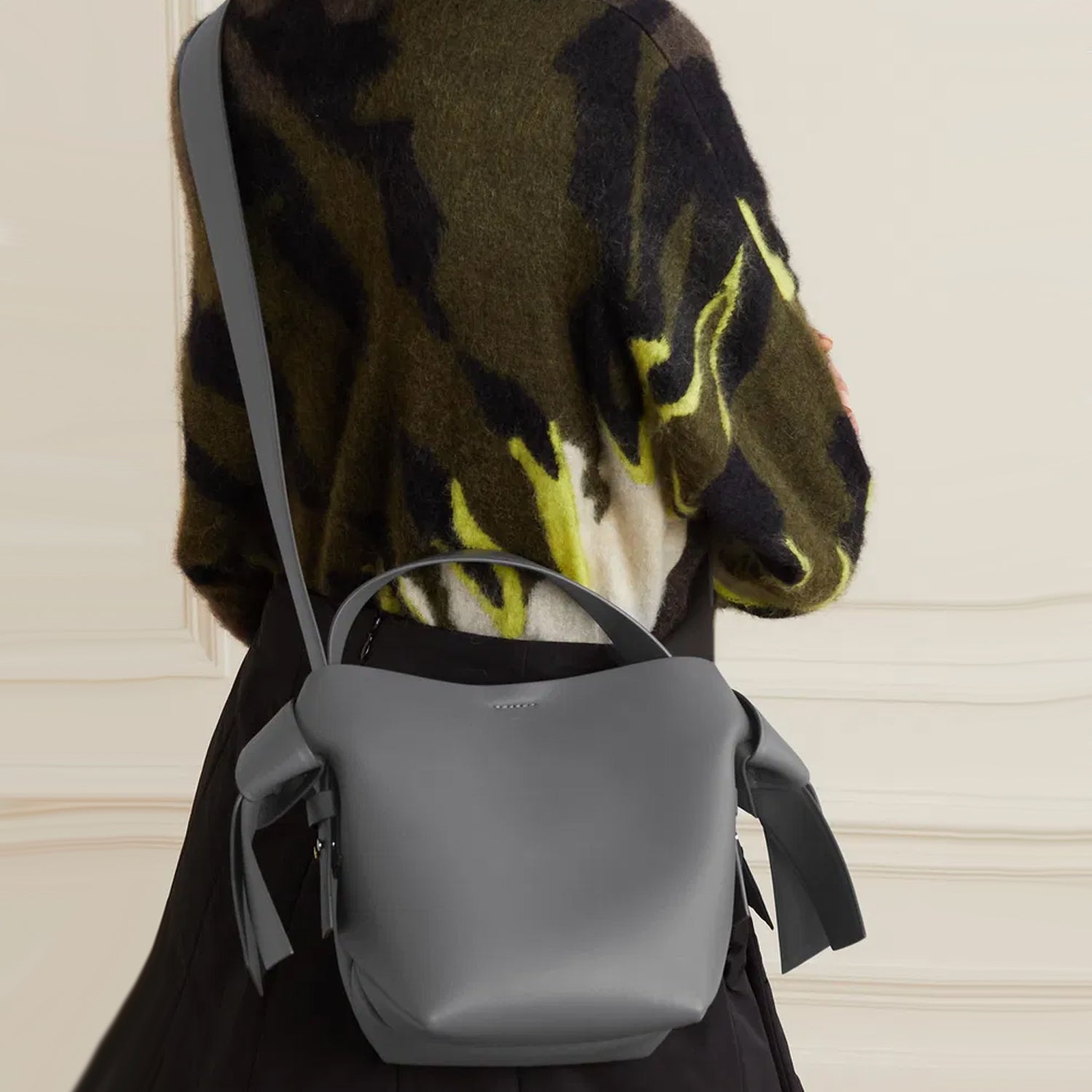 Mini Leather Knot Bag – Sculpted Shoulder Bag with Strap & Top