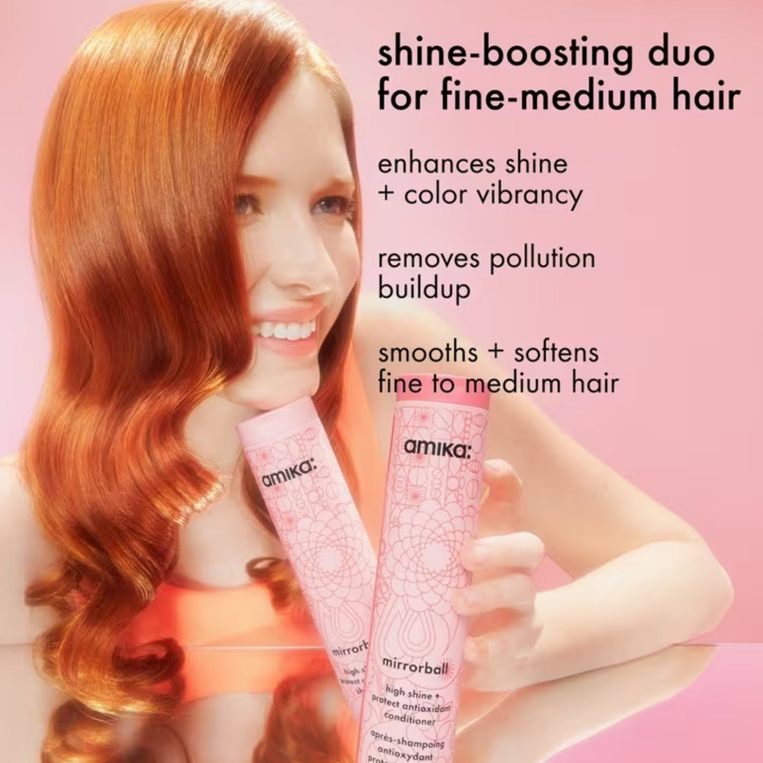 amika Mirrorball High Shine + Protect benefits