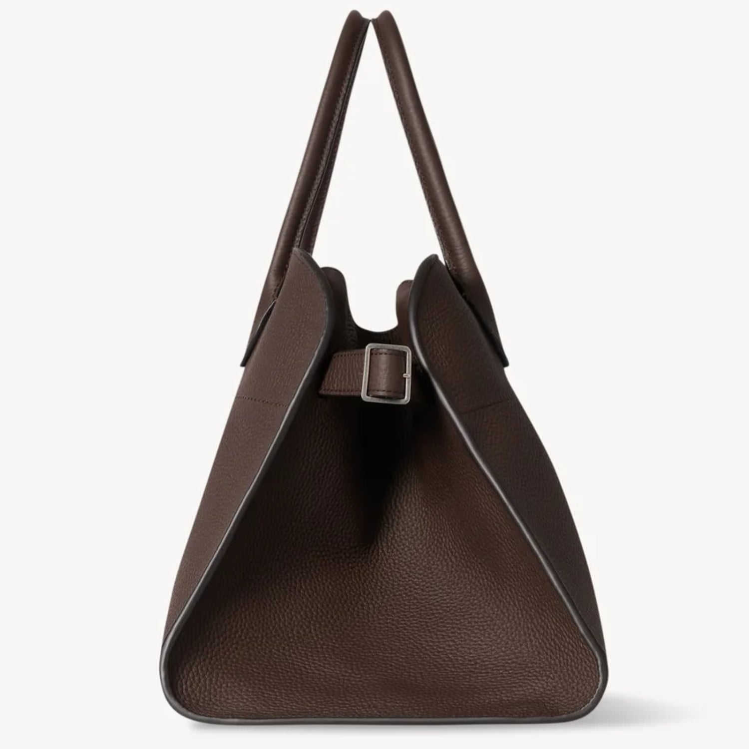 Modern Structured Grained Leather Tote Bag – Large, Mocha, Taupe or Black