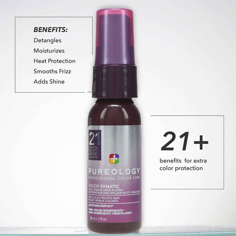 Pureology Color Fanatic Multi tasking leave in spray travel benefit
