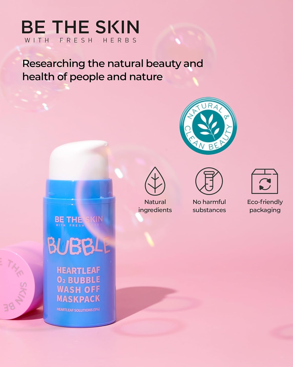 Korean wash-off mask with brightening and anti-acne benefits