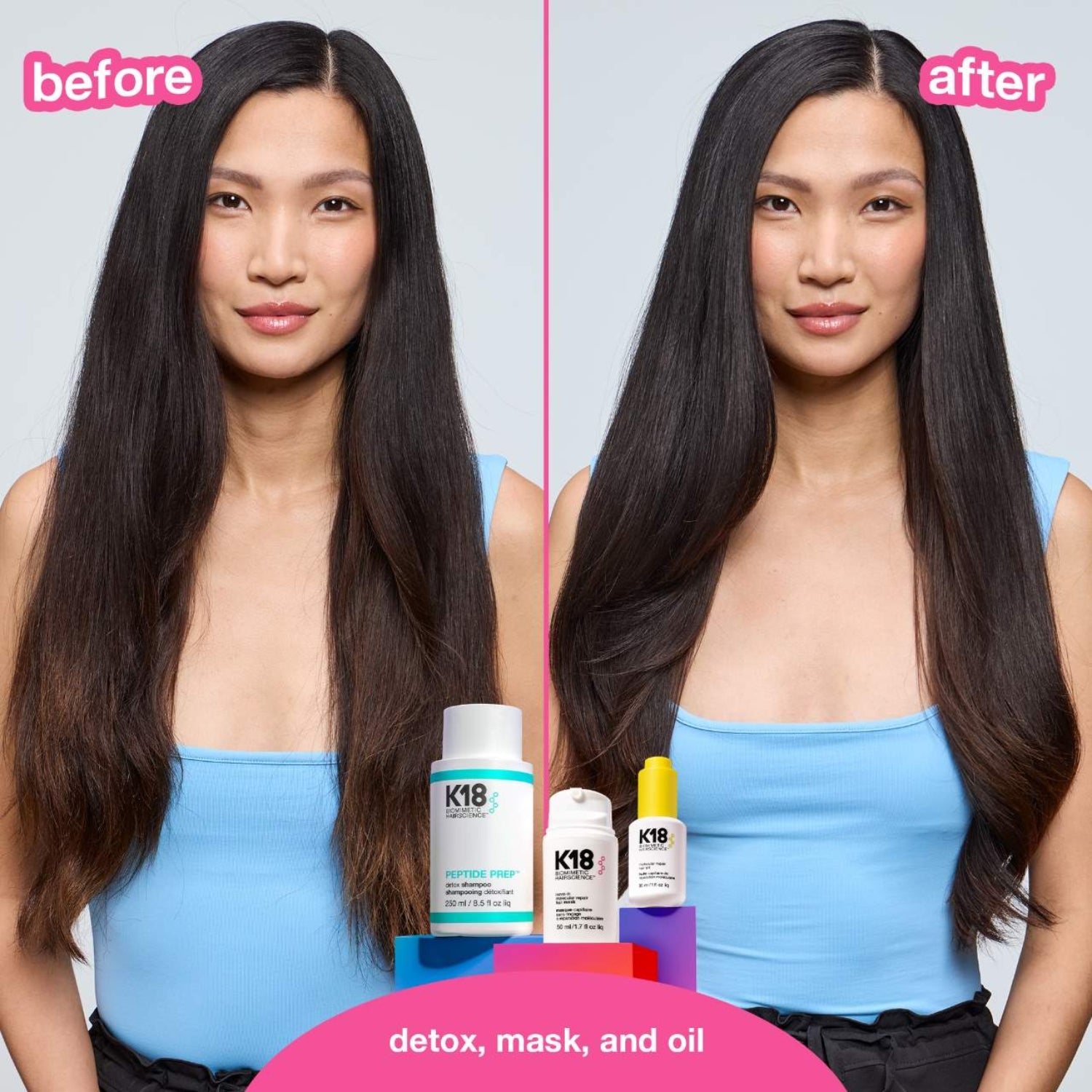 K18 PEPTIDE PREP Clarifying Detox Shampoo result