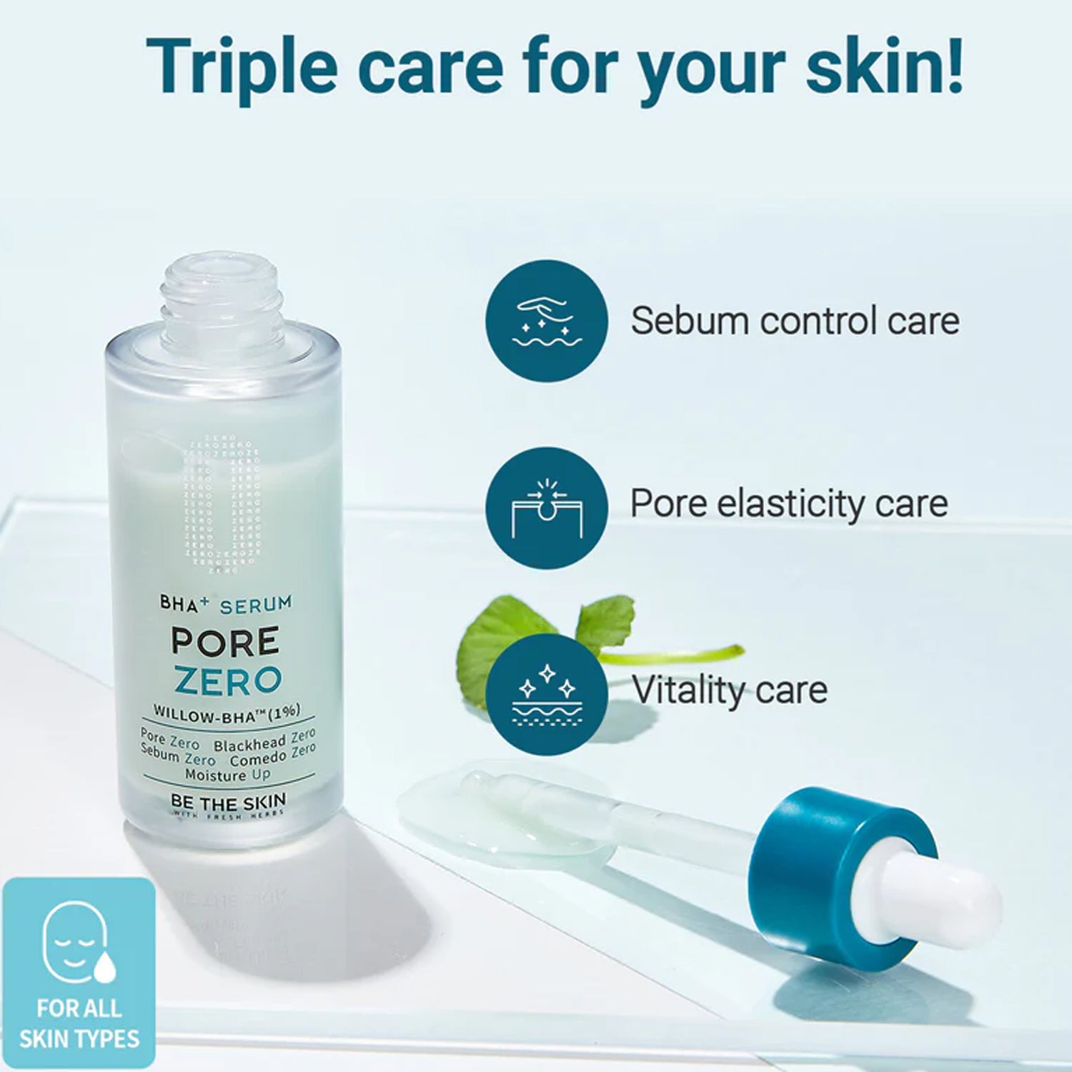 Be The Skin Pore Zero serum for smooth, clear, and fresh skin