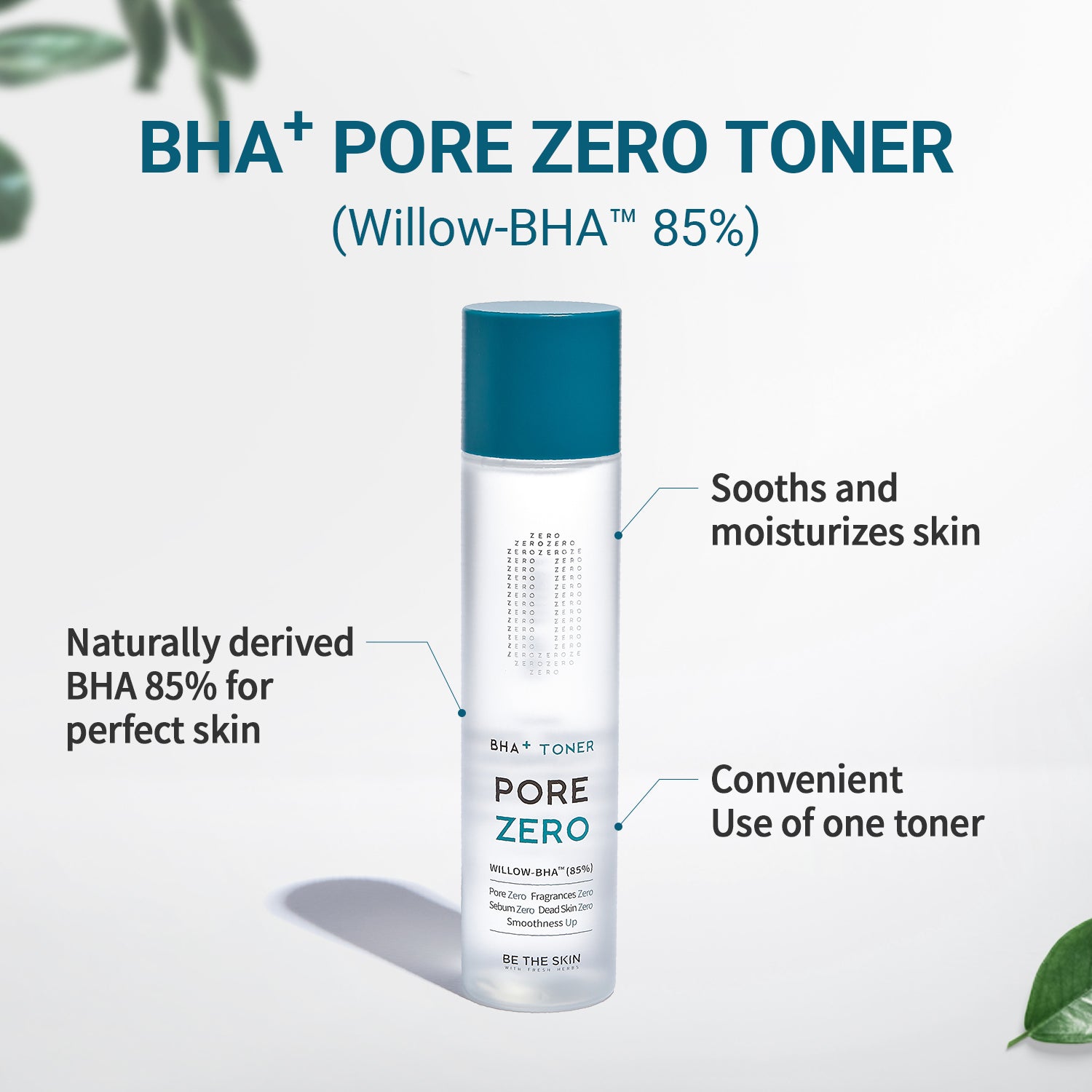 Be The Skin toner with BHA for deep pore cleansing and soothing

