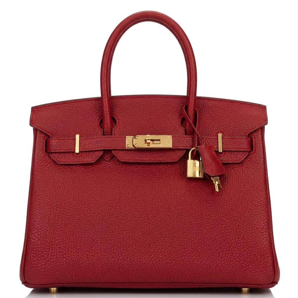 Classic Birkin30 Red Togo Bag 