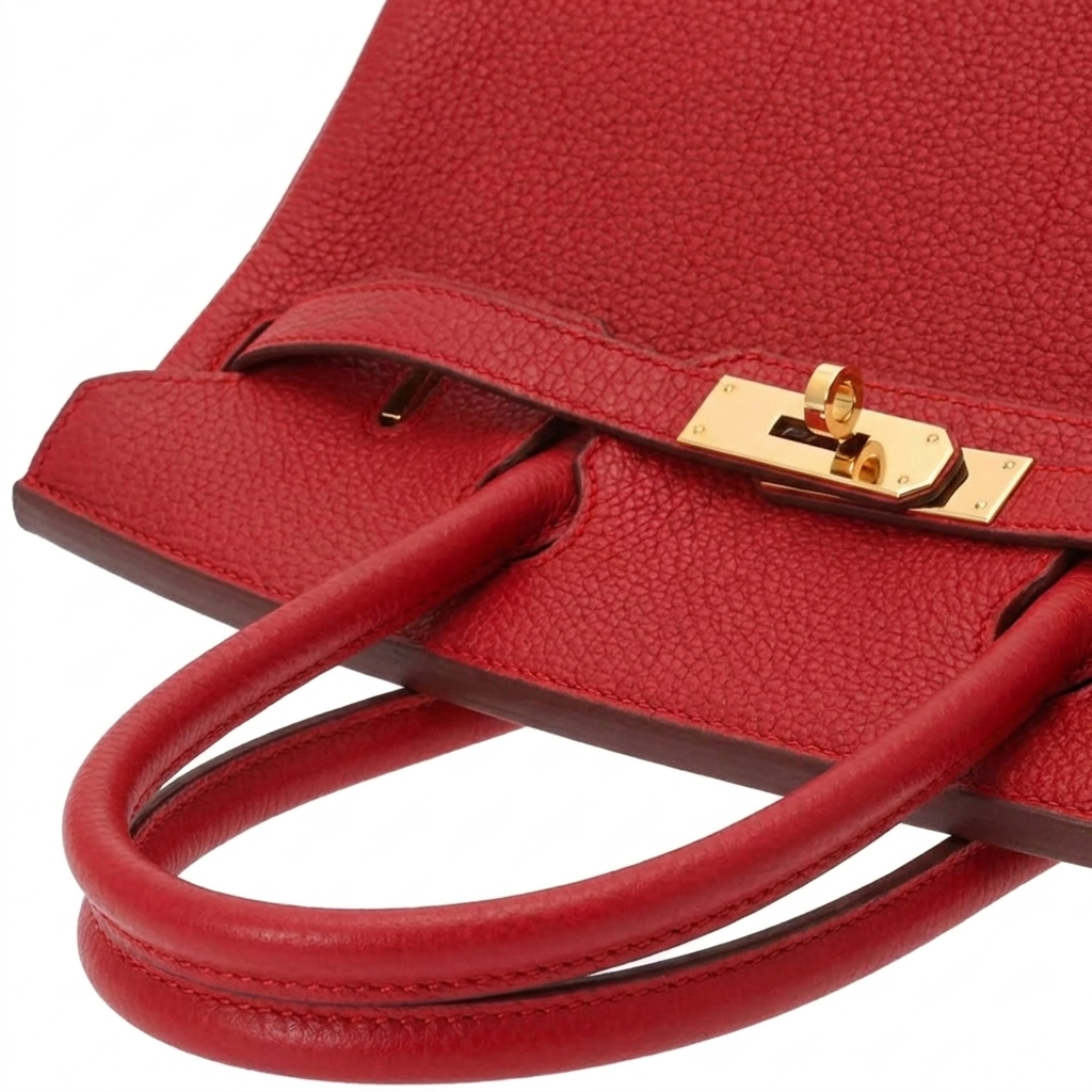 Classic Birkin30 Red Togo Bag Detail