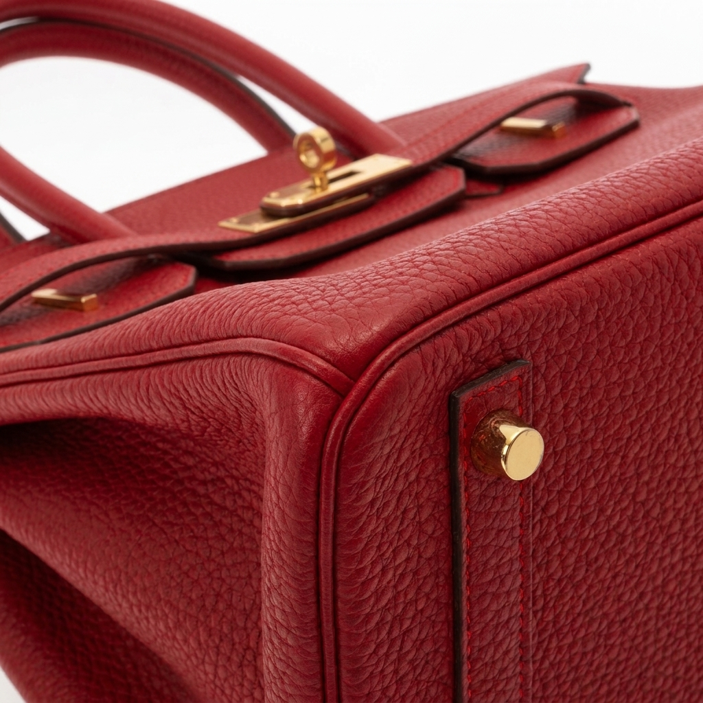 Classic Birkin30 Red Togo Bag Detail
