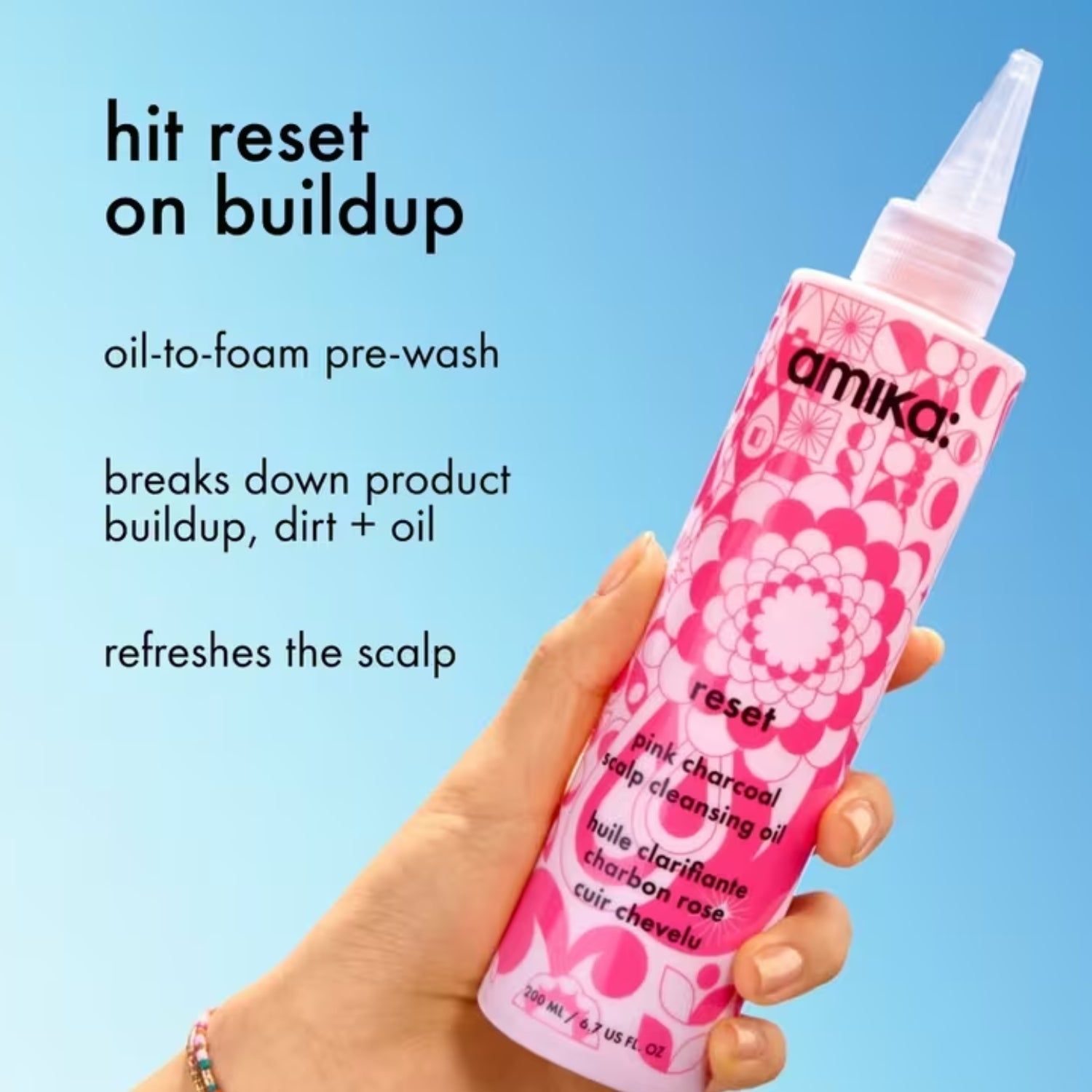 amika Reset Pink Charcoal Scalp Cleansing Oil BENEFITS