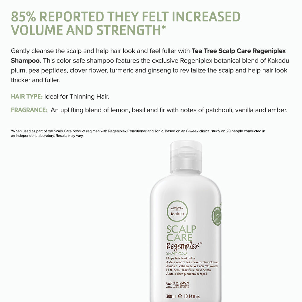 Tea Tree Scalp care Regeniplex anti thinning shampoo result
