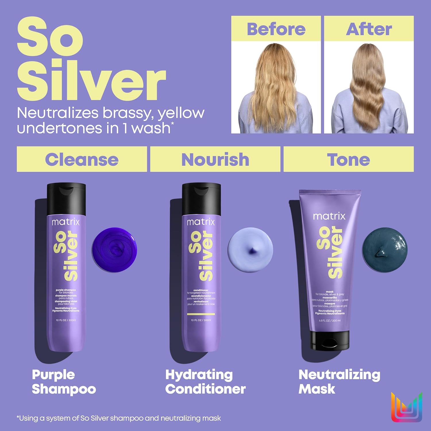 Matrix So Silver Shampoo & Conditioner 10.1oz/300ml
