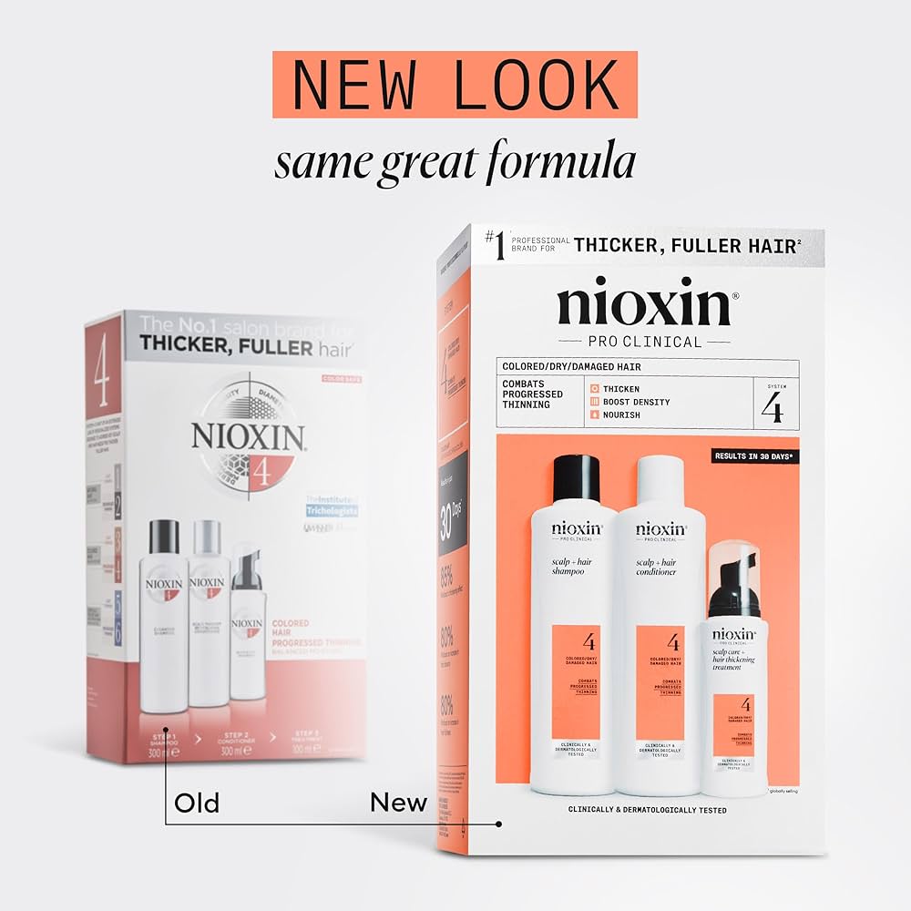 Nioxin system 4 set for thicker fuller hair 