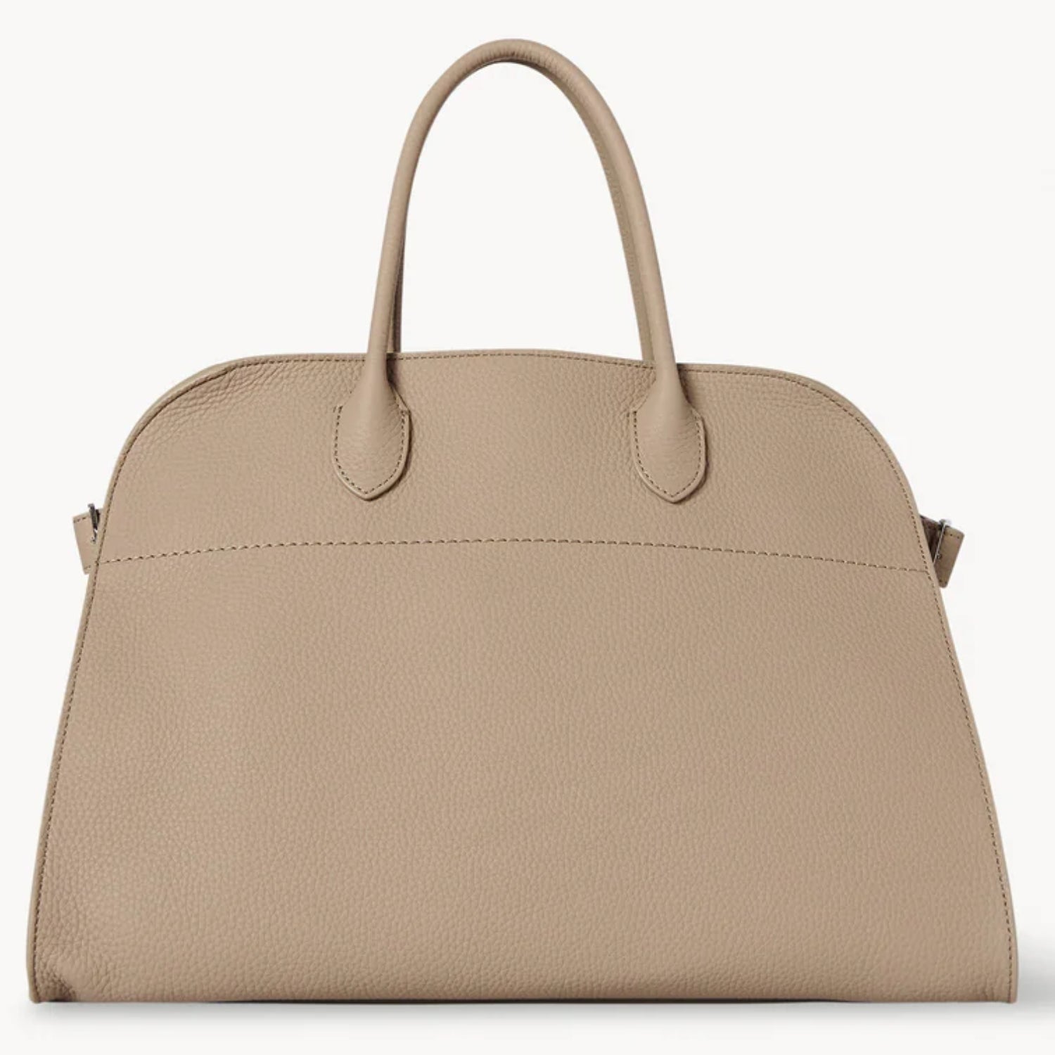 Modern Structured Grained Leather Tote Bag – Large, Mocha, Taupe or Black