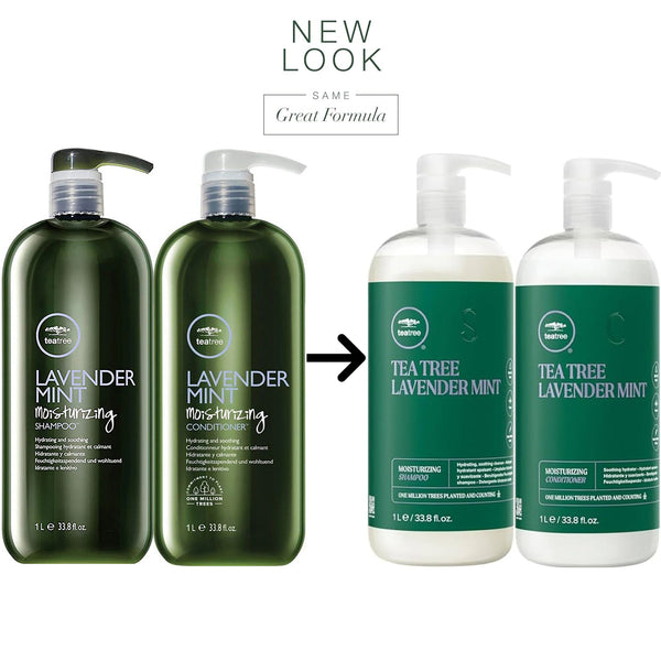 tea tree lavender mint moisturizing shampoo and conditioner Tea Tree Lavender Mint Moisturizing Liter Duo Set 33.8oz / 1L