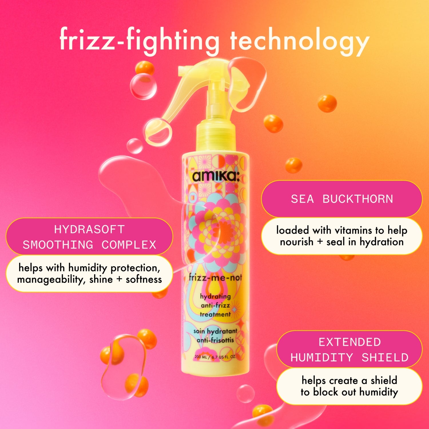 Amika frizz-fighting hair treatment spray benefits