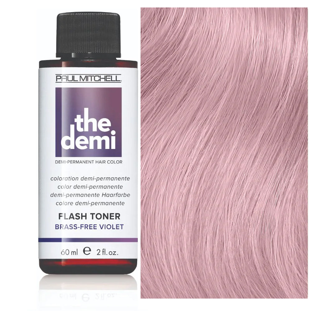 Paul Mitchell Flash Toners 2oz– ammonia-free hair toner for quick blonde toning Brass-free Violet

