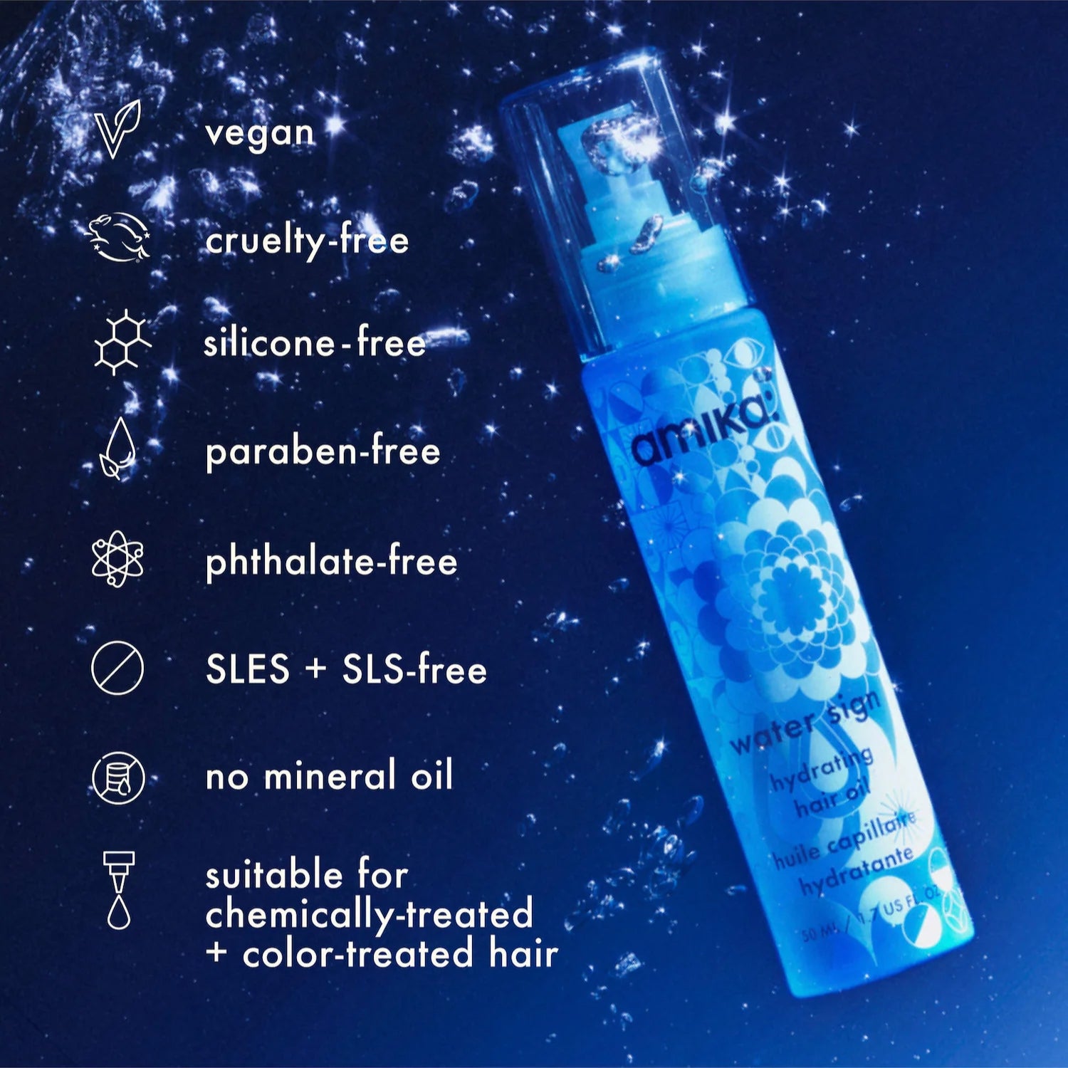 amika Water Sign Hydrating Hair Oil 1.7 oz benefits