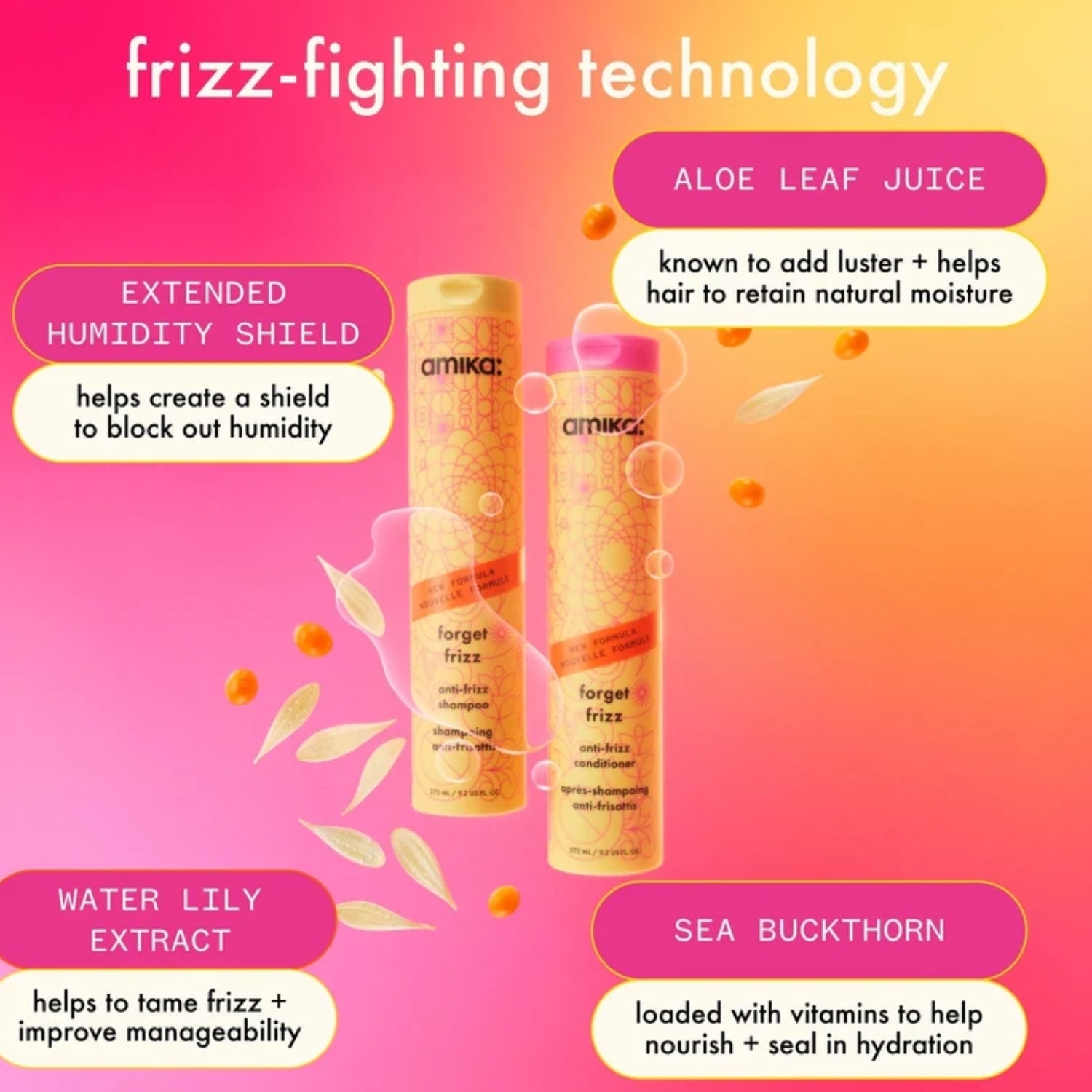 amika Forget Frizz Anti-Frizz Shampoo benefits