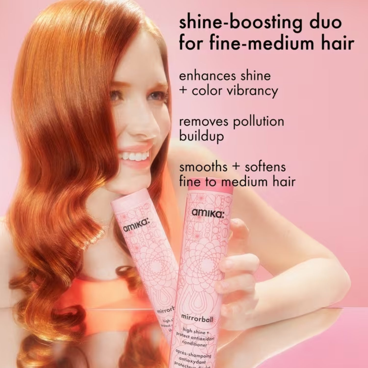 amika Mirrorball High Shine + Protect benefits