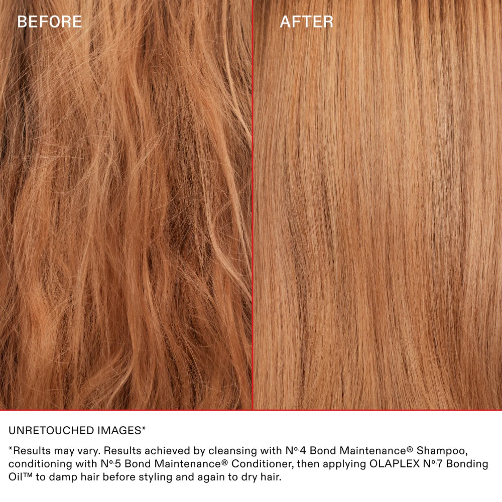 Olaplex No.7 Bonding oil before and after