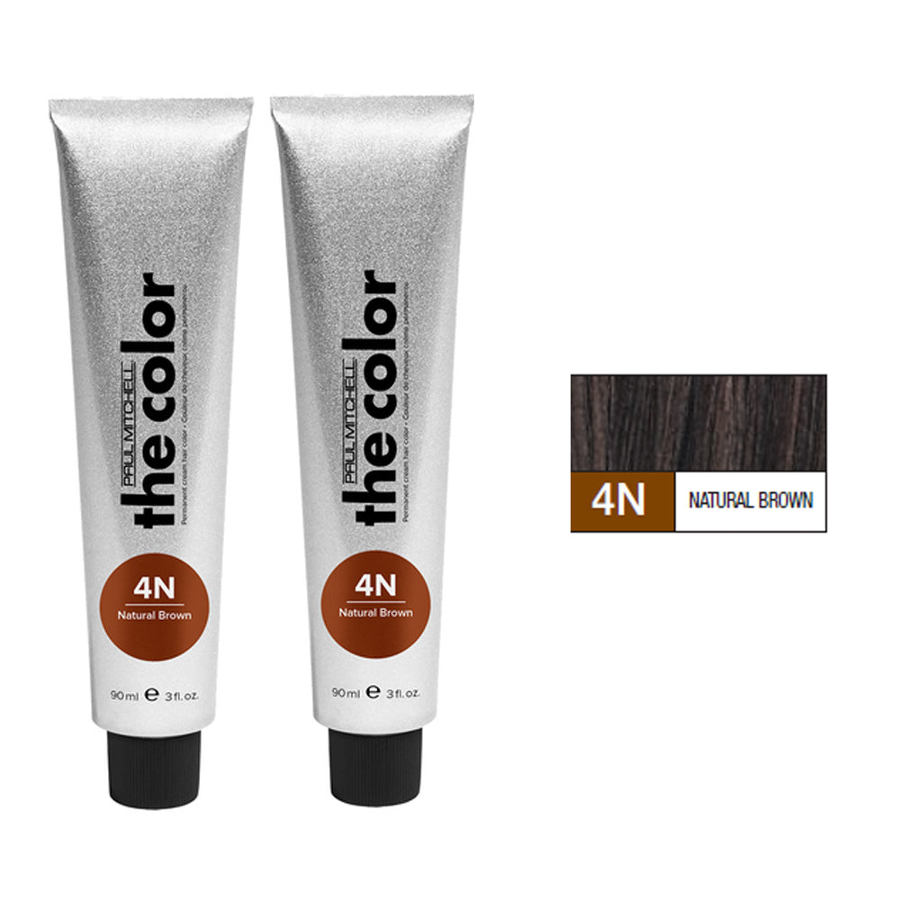 Paul Mitchell the Color Natural Level Cream Color Permanent Duo Set 3oz 4n
