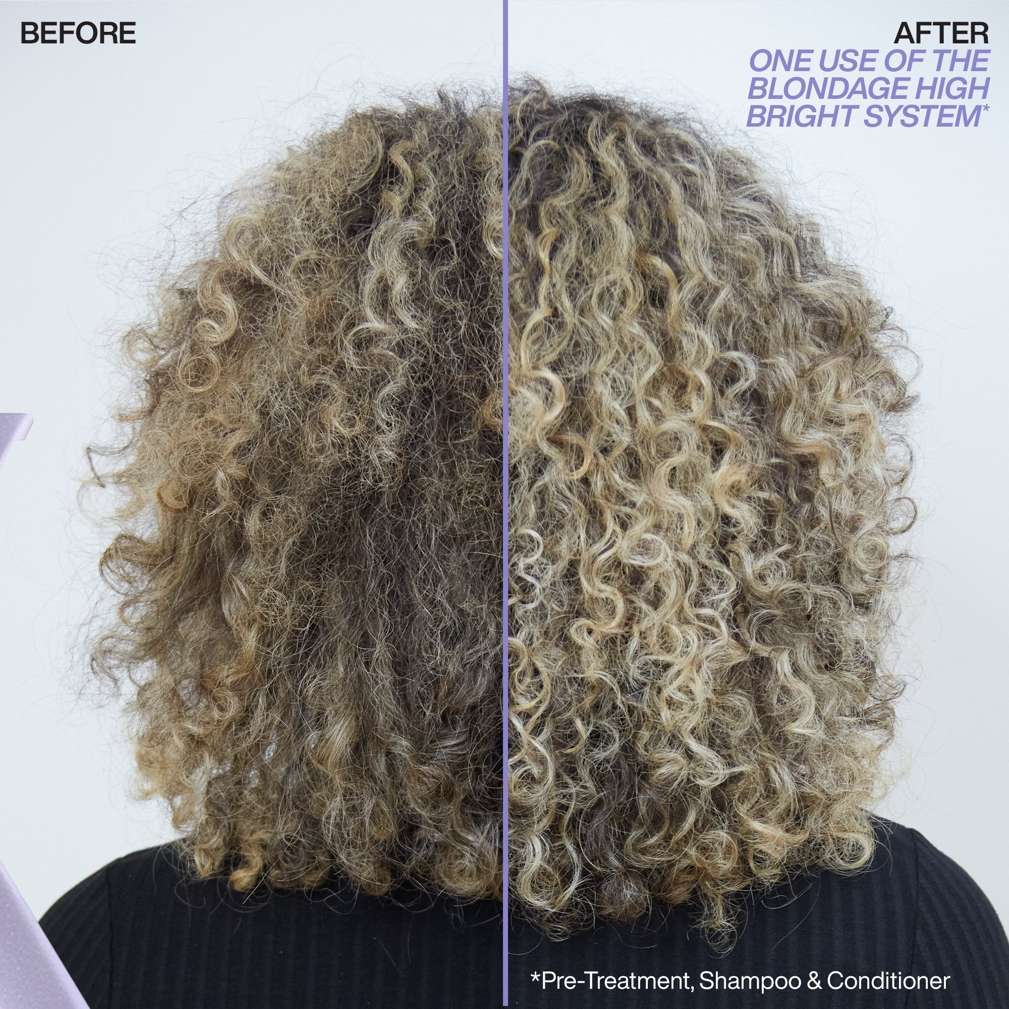Redken Blondage High Bright Set Before and After