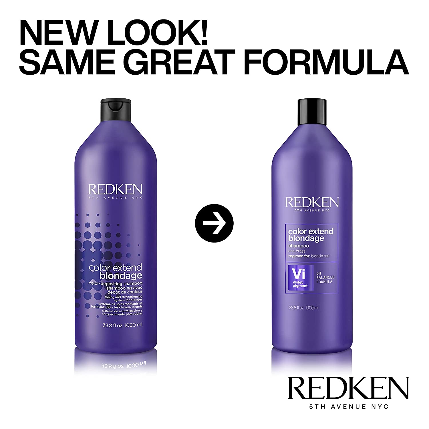 Redken Color Extend Blondage Shampoo 33.8oz / - Redken Hair for Removing Brassiness, Fade Protection and Repair Blonde Hair