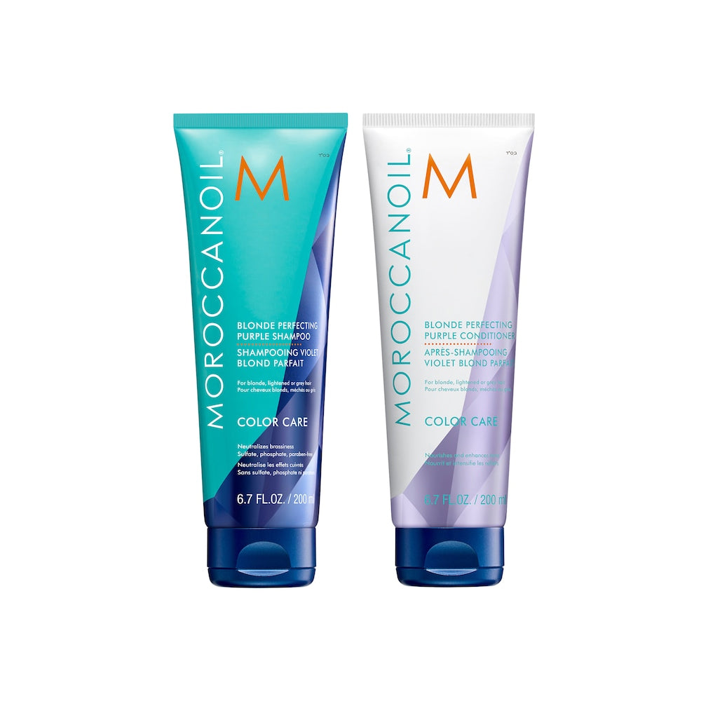 Moroccanoil Blonde Perfecting Color Correcting Shampoo and Conditioner 250ml