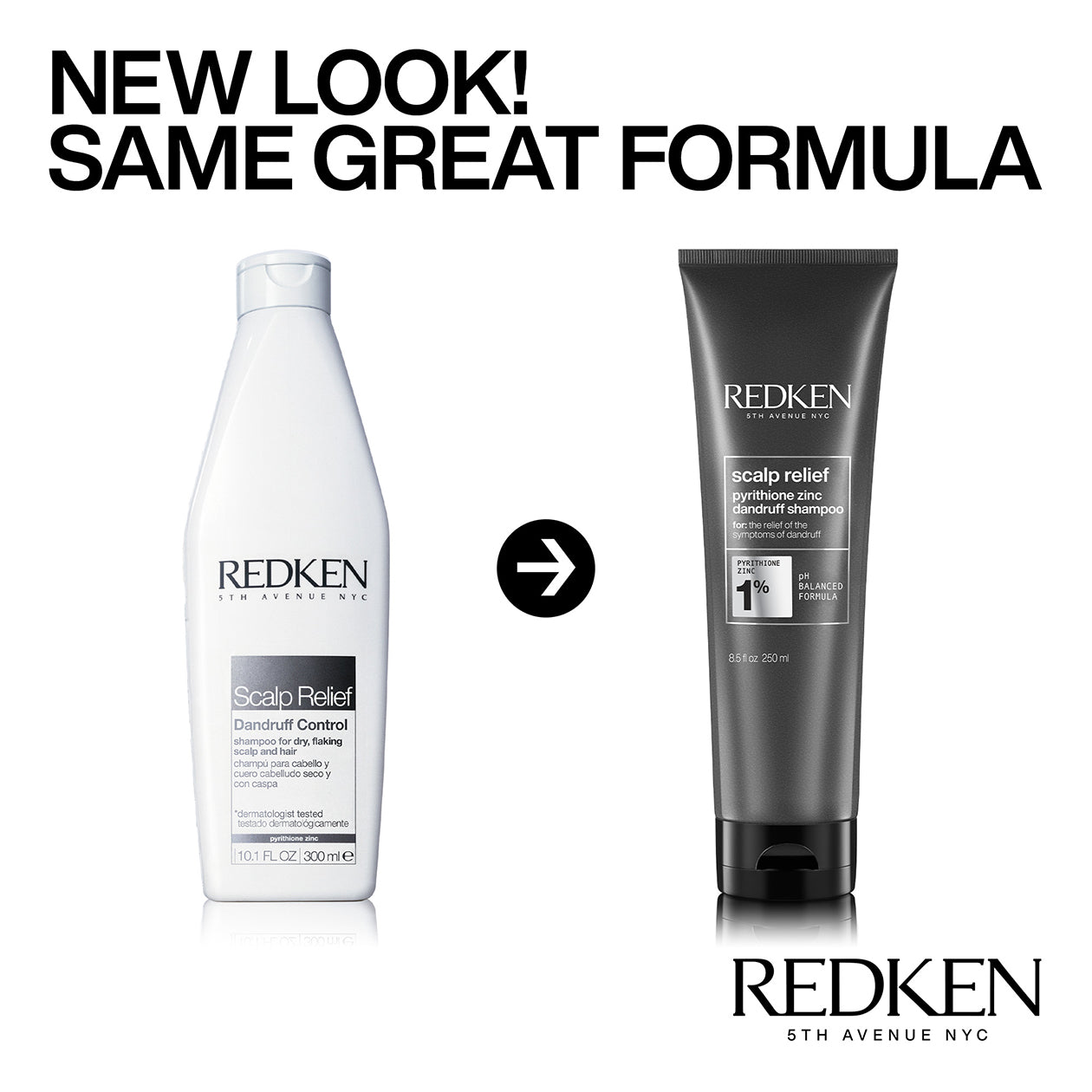 Redken Scalp Relief Control Shampoo 8.5oz / 250ml - Redken Hair Products for Soothes Silky Smooth Shiny Hair, & Controls Dandruff