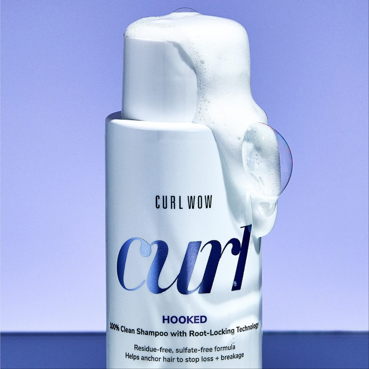 Curl Wow Hooked 100% Clean Shampoo with Root-Locking Technology for Curly Coily Hair