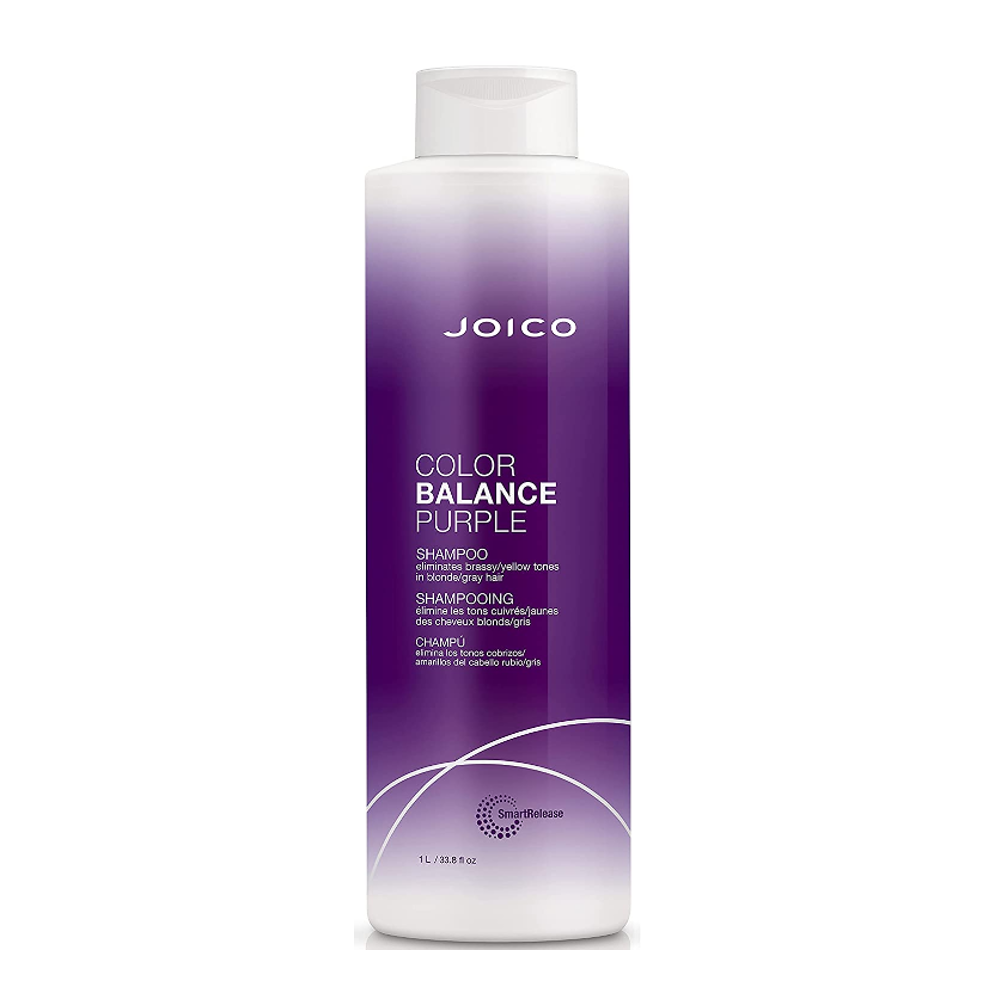 Joico Color Balance Purple & Conditioner 33.8oz / 1000ml Set - Joico Hair Products for Color Fading Protection and Neutralizing Yellow
