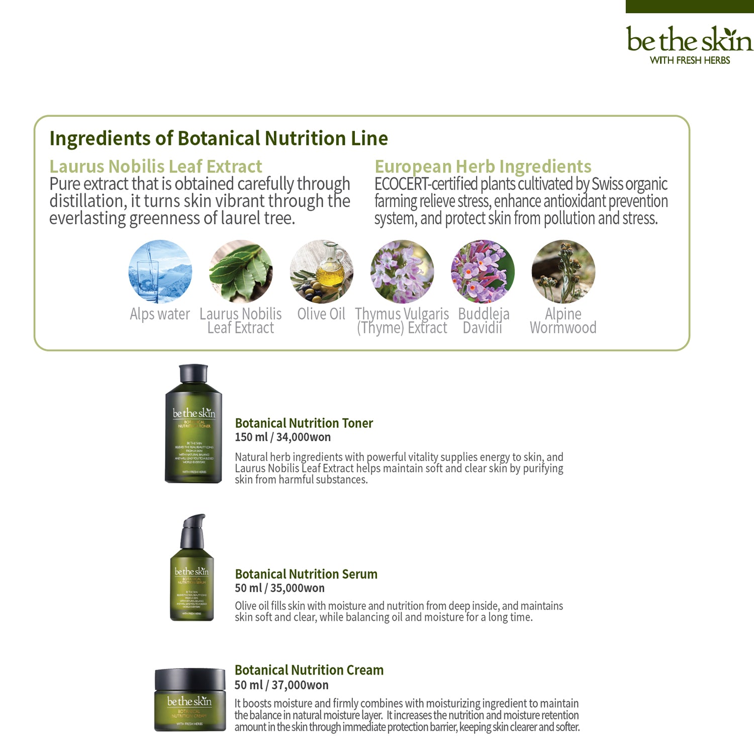 K Beauty Best Botanical Nutrition Set Hydrating Moisturizing Balancing and Soothing 